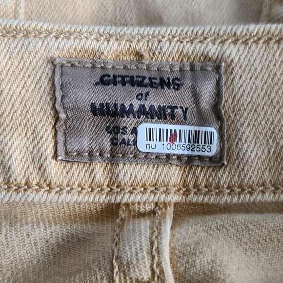 Citizens of Humanity Olivia High Rise Slim Ankle Jeans Tan Sz 29 Button Fly - Picture 2 of 11